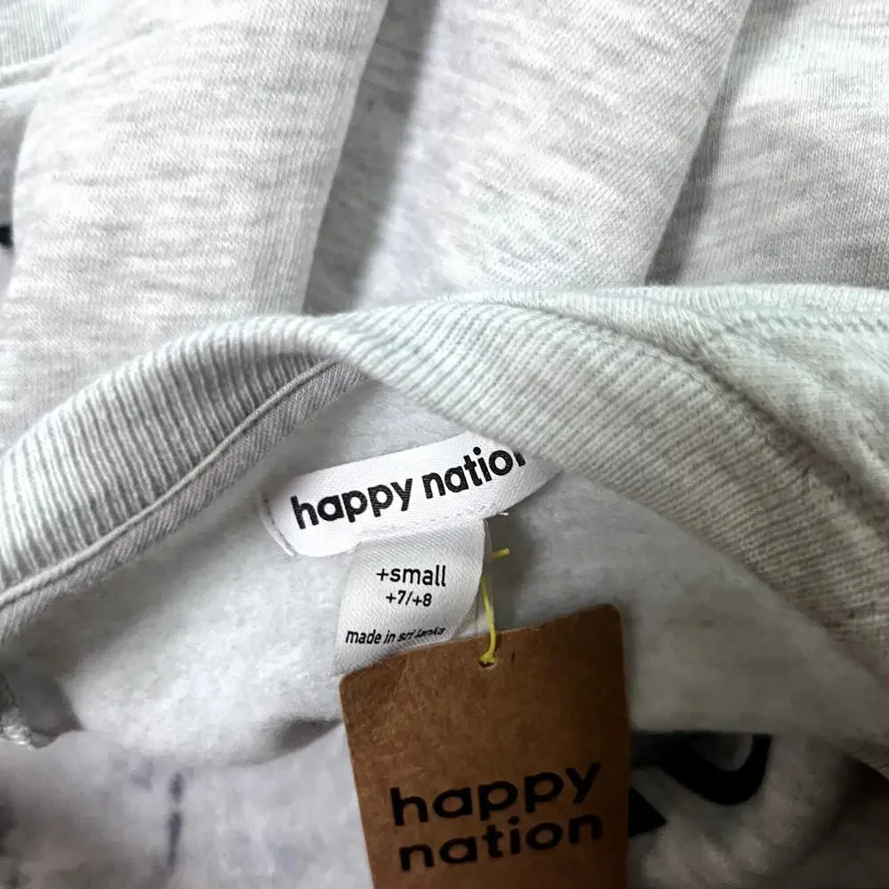 Happy Nation Cropped Sweater Sz Small/ Kids 7-8